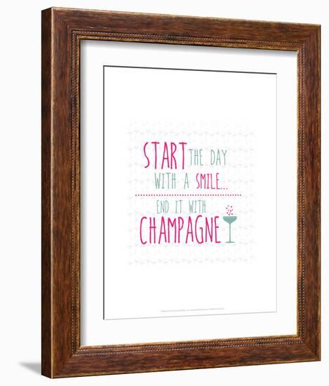 Champagne - Wink Designs Contemporary Print-Michelle Lancaster-Framed Art Print