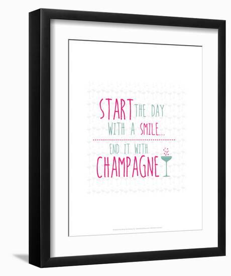Champagne - Wink Designs Contemporary Print-Michelle Lancaster-Framed Art Print