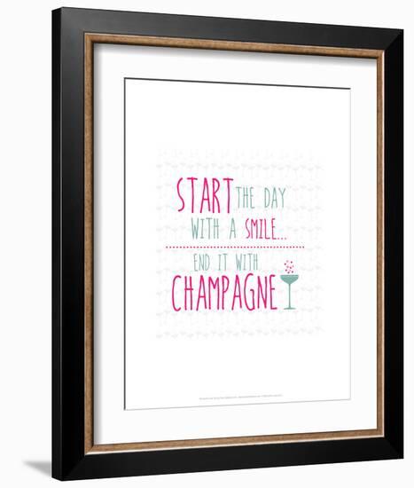 Champagne - Wink Designs Contemporary Print-Michelle Lancaster-Framed Art Print