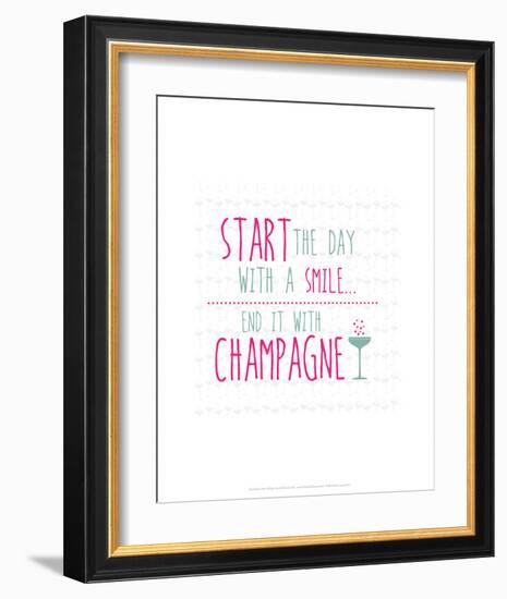 Champagne - Wink Designs Contemporary Print-Michelle Lancaster-Framed Art Print