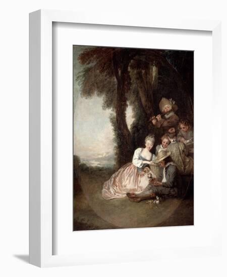 Champetre Concert, 1715-Jean-Antoine Watteau-Framed Giclee Print