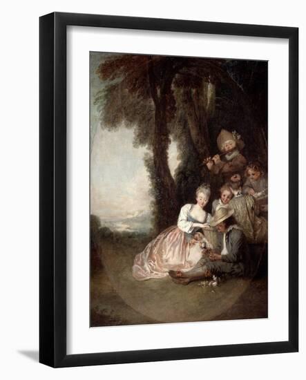 Champetre Concert, 1715-Jean-Antoine Watteau-Framed Giclee Print