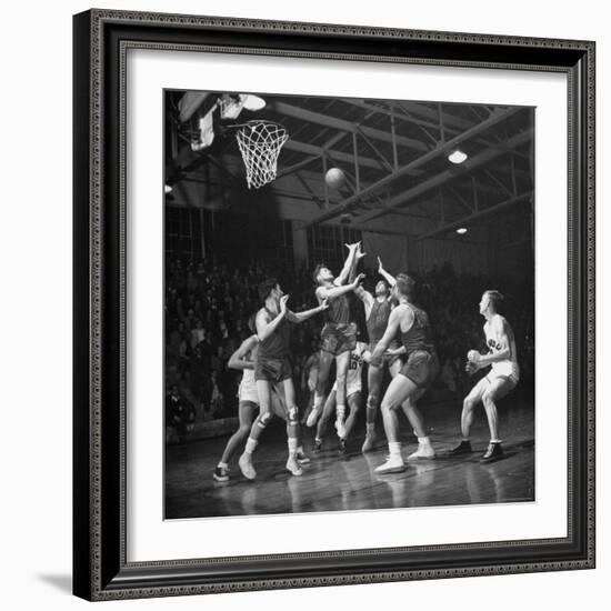 Champion Amateur Phillips 66ers Blocking Out Members of the Opposing Team-Cornell Capa-Framed Photographic Print