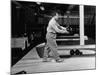 Champion Bowler Andy Varipapa Demonstrating Proper Bowling Technique-Gjon Mili-Mounted Premium Photographic Print