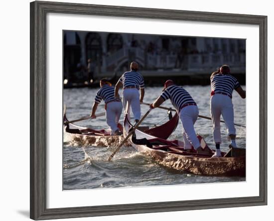 Champions Regatta on Gondolini During the Regata Storica 2009, Venice, Veneto, Italy, Europe-Carlo Morucchio-Framed Photographic Print