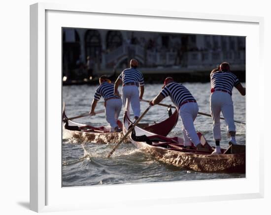 Champions Regatta on Gondolini During the Regata Storica 2009, Venice, Veneto, Italy, Europe-Carlo Morucchio-Framed Photographic Print