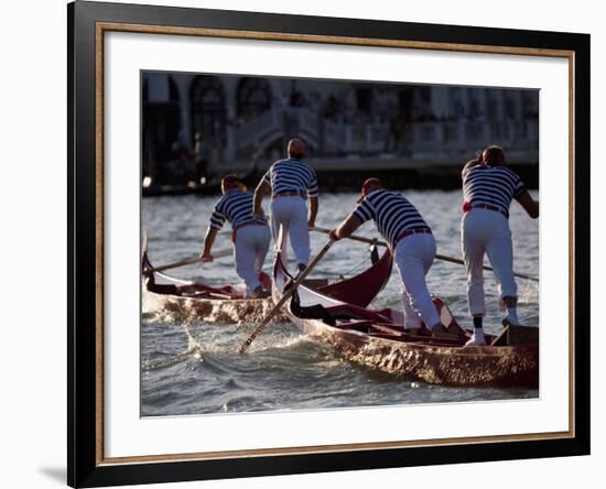 Champions Regatta on Gondolini During the Regata Storica 2009, Venice, Veneto, Italy, Europe-Carlo Morucchio-Framed Photographic Print