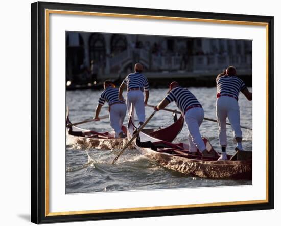 Champions Regatta on Gondolini During the Regata Storica 2009, Venice, Veneto, Italy, Europe-Carlo Morucchio-Framed Photographic Print