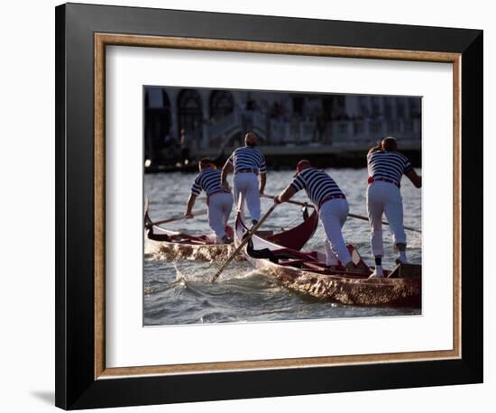 Champions Regatta on Gondolini During the Regata Storica 2009, Venice, Veneto, Italy, Europe-Carlo Morucchio-Framed Photographic Print