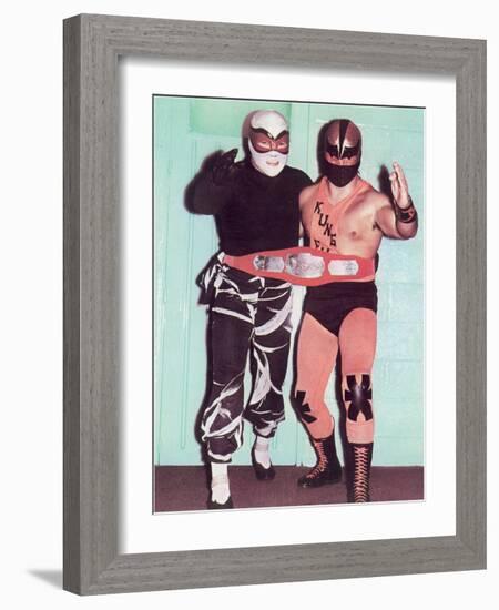 Championship Wrestling Tag Team-null-Framed Art Print