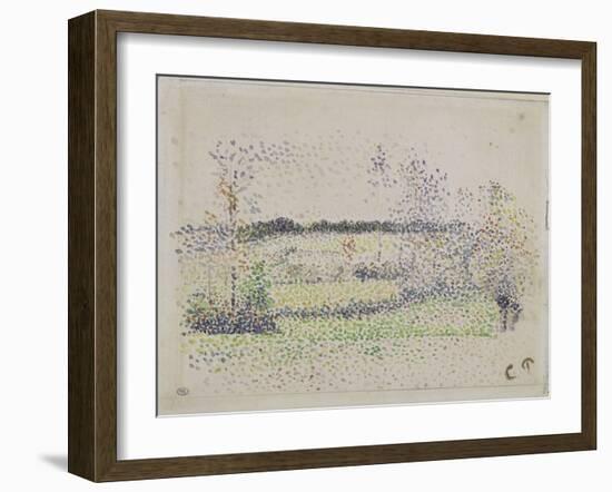 Champs au soleil-Camille Pissarro-Framed Giclee Print