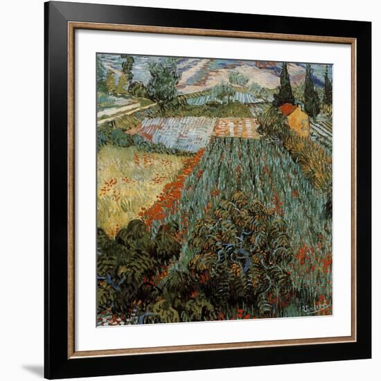 Champs aux coquelicots (Détail)-Vincent van Gogh-Framed Art Print