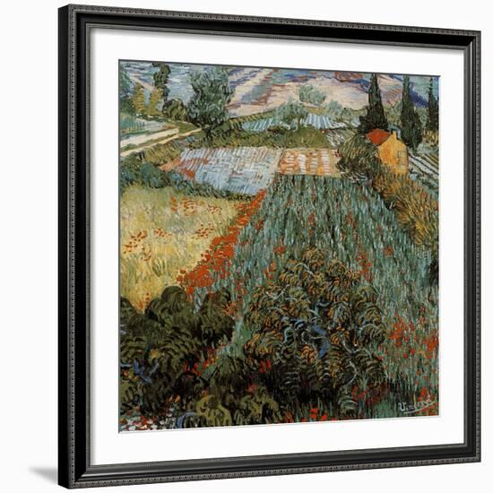 Champs aux coquelicots (Détail)-Vincent van Gogh-Framed Art Print