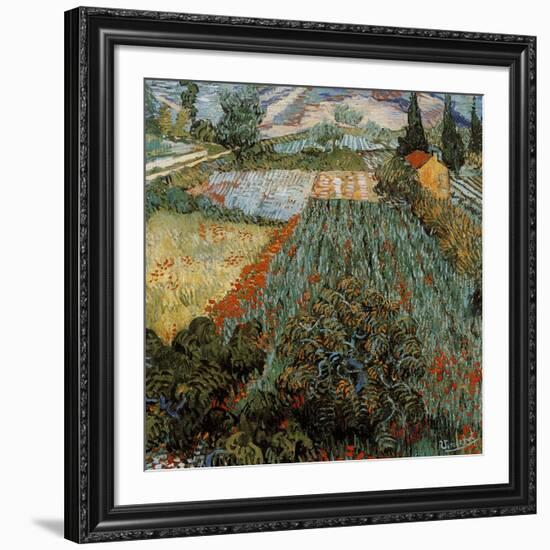 Champs aux coquelicots (Détail)-Vincent van Gogh-Framed Art Print