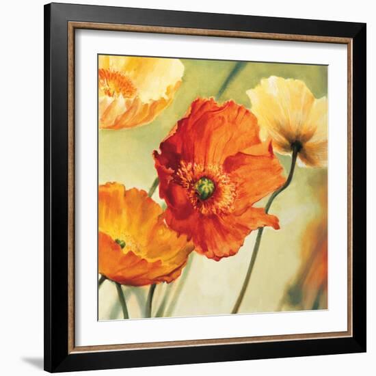 Champs de coquelicots II-Pierre Viollet-Framed Art Print