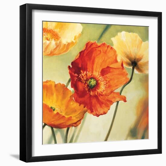 Champs de coquelicots II-Pierre Viollet-Framed Art Print