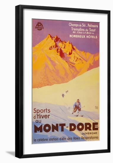 Champs de Ski-null-Framed Art Print