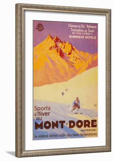 Champs de Ski-null-Framed Art Print