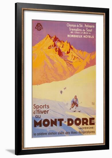 Champs de Ski-null-Framed Art Print