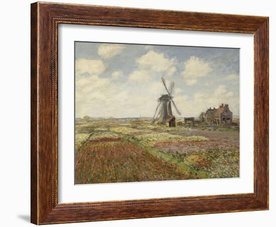 Champs de tulipes en Hollande-Claude Monet-Framed Giclee Print