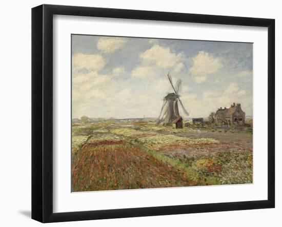 Champs de tulipes en Hollande-Claude Monet-Framed Giclee Print