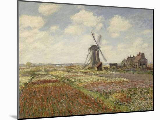 Champs de tulipes en Hollande-Claude Monet-Mounted Giclee Print