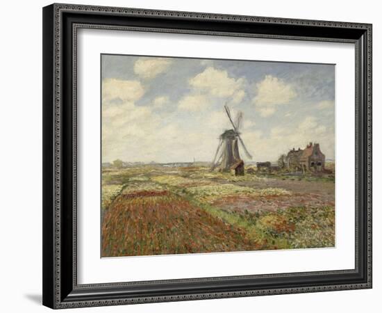 Champs de tulipes en Hollande-Claude Monet-Framed Giclee Print