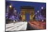 Champs Elysees and Arc De Triomphe at Christmas, Paris, Ile De France, France, Europe-Markus Lange-Mounted Photographic Print