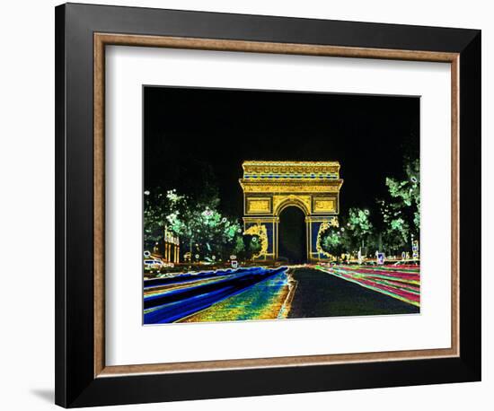 Champs Elysees and Arc de Triomphe, Paris, France-Bill Bachmann-Framed Photographic Print