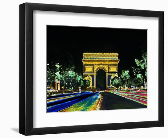 Champs Elysees and Arc de Triomphe, Paris, France-Bill Bachmann-Framed Photographic Print