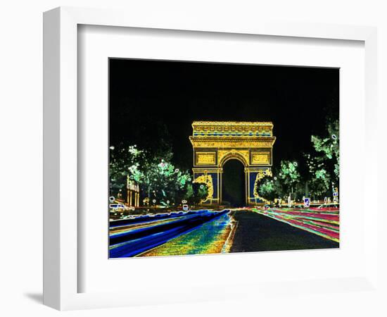 Champs Elysees and Arc de Triomphe, Paris, France-Bill Bachmann-Framed Photographic Print