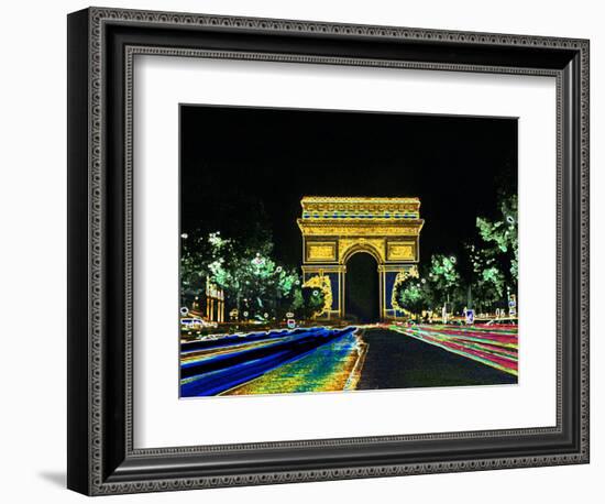 Champs Elysees and Arc de Triomphe, Paris, France-Bill Bachmann-Framed Photographic Print