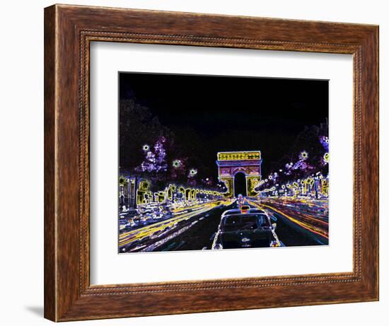 Champs Elysees and Arc de Triomphe, Paris, France-Bill Bachmann-Framed Photographic Print