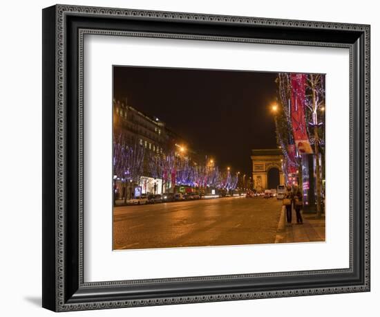 Champs Elysees at Christmas Time, Paris, France, Europe-Marco Cristofori-Framed Photographic Print