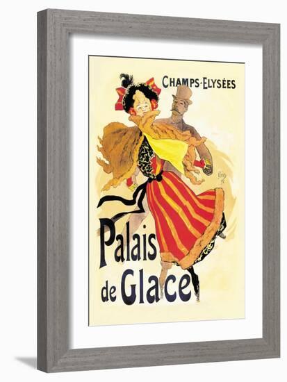 Champs-Elysees: Palais de Glace-Jules Chéret-Framed Art Print