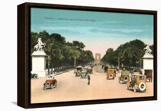 Champs Elysees, Paris-null-Framed Stretched Canvas