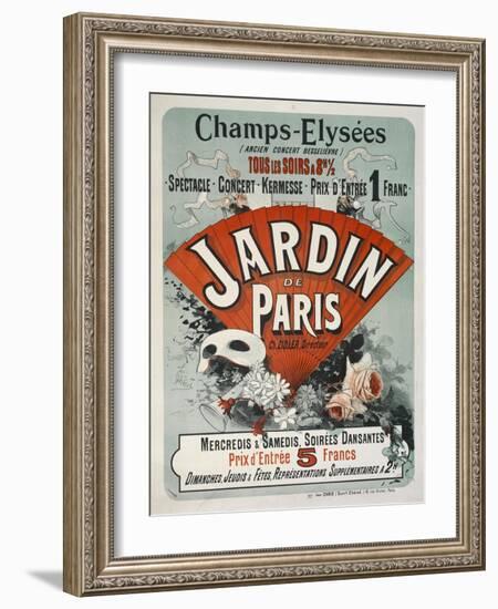 Champs-Elysees,Tous Les Soirs a 8H 1/2, Jardin de Paris-Jules Chéret-Framed Giclee Print