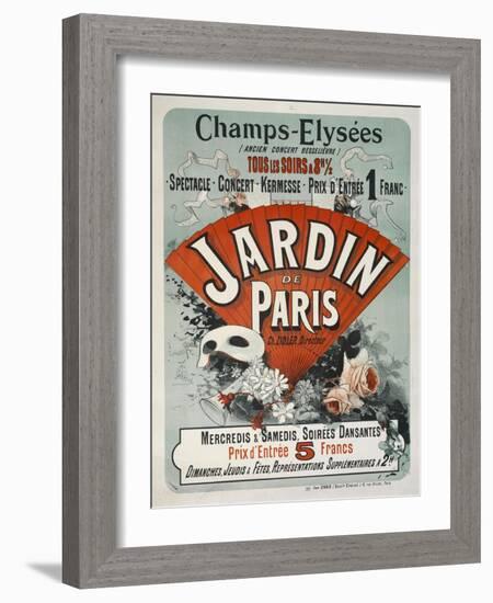 Champs-Elysees,Tous Les Soirs a 8H 1/2, Jardin de Paris-Jules Chéret-Framed Giclee Print