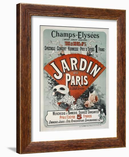 Champs-Elysees,Tous Les Soirs a 8H 1/2, Jardin de Paris-Jules Chéret-Framed Giclee Print