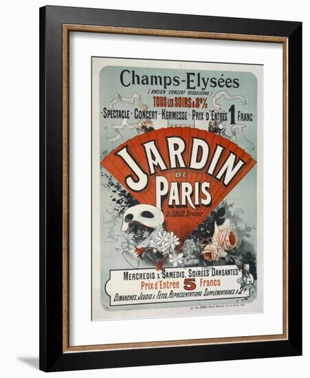 Champs-Elysees,Tous Les Soirs a 8H 1/2, Jardin de Paris-Jules Chéret-Framed Giclee Print