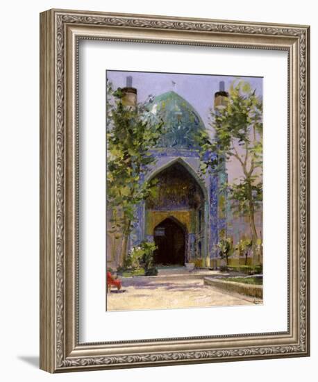 Chanbagh Madrasses, Isfahan-Bob Brown-Framed Giclee Print