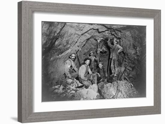 Chance Mine Lead Mining in Coeur d'Alene, ID Photograph - Coeur d'Alene, ID-Lantern Press-Framed Art Print