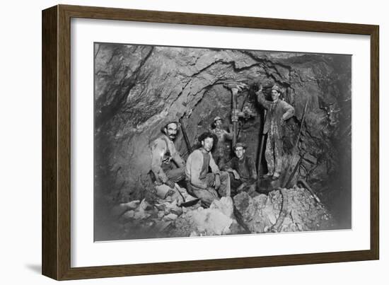 Chance Mine Lead Mining in Coeur d'Alene, ID Photograph - Coeur d'Alene, ID-Lantern Press-Framed Art Print