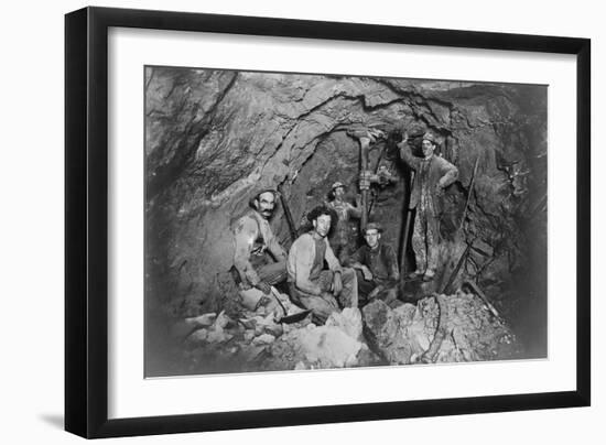 Chance Mine Lead Mining in Coeur d'Alene, ID Photograph - Coeur d'Alene, ID-Lantern Press-Framed Art Print