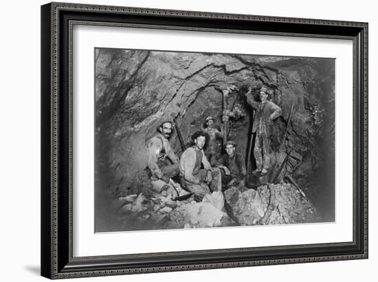 Chance Mine Lead Mining in Coeur d'Alene, ID Photograph - Coeur d'Alene, ID-Lantern Press-Framed Art Print