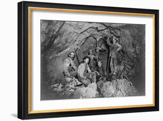 Chance Mine Lead Mining in Coeur d'Alene, ID Photograph - Coeur d'Alene, ID-Lantern Press-Framed Art Print