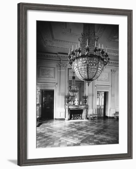 Chandelier Hanging in East Room of White House-null-Framed Photographic Print