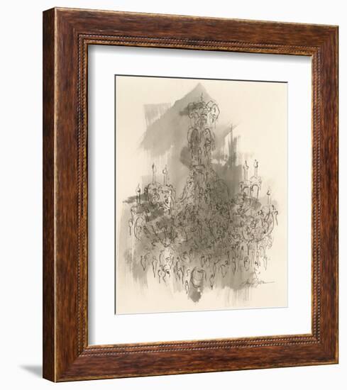 Chandelier Sepia-Amy Dixon-Framed Art Print