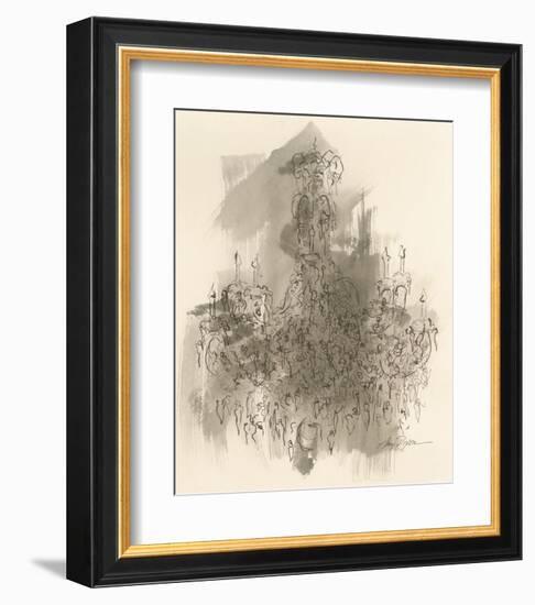 Chandelier Sepia-Amy Dixon-Framed Art Print