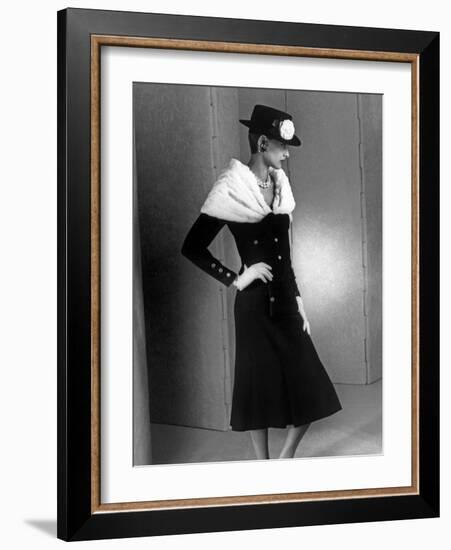 Chanel Fashion : Autumn-Winter 1983 : Model Ines De La Fressange--Framed Photo